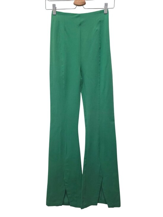 Free People Pants - FREE PEOPLE Green High-Waisted Split Flare Stretch Pants Women's XS